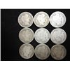 Image 1 : 9 ASSORTED BARBER DIMES