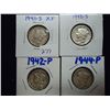 Image 1 : 1941-S,42-S,42 & 44 MERCURY DIMES