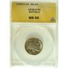 Image 1 : 1938-D BUFFALO NICKEL, ANACS MS-66  SUPER