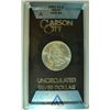 Image 1 : 1883-CC GSA MORGAN SILVER DOLLAR, ANACS MS-64, NO BOX OR CERT.