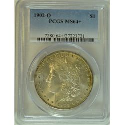 1902-O MORGAN SILVER DOLLAR, PCGS MS-64+