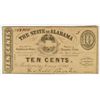 Image 1 : 1863 TEN CENT STATE OF ALABAMA NOTE