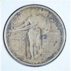 1917 T1 STANDING LIBERTY QUARTER FINE