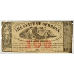 1864 $100 STATE OF GEORGIA NOTE