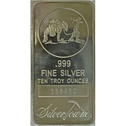 A TEN OUNCE SILVERTOWNE .999 SILVER BAR, A GREAT  SIZE TO INVEST  IN