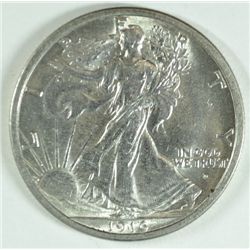 1916-D WALKING LIBERTY HALF DOLLAR, MS-64+   WHITE  RARE!