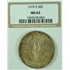Image 1 : 1919-S WALKING LIBERTY HALF DOLLAR ( NGC MS-62 ) SUPER RARE, 100% ORIGINAL