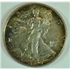 Image 2 : 1920 WALKING LIBERTY HALF DOLLAR,  ( ANACS AU-58 ) WITH COLOR! CERT WITH COIN