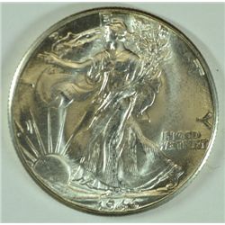 1946-D WALKING LIBERTY HALF DOLLAR, MS-65  BLAST WHITE