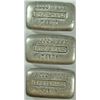 Image 1 : A SET OF THREE 3 OUNCE OLD POURED ENGELHARD .999 SILVER BARS