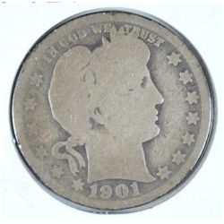 1901-O BARBER QUARTER GOOD