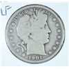 Image 1 : 1901-S BARBER HALF DOLLAR GOOD+