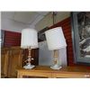 Image 1 : WOOD & MILK GLASS LAMPS - 2