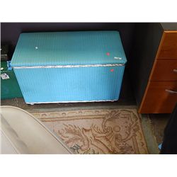 VINTAGE BENCH WITH STORAGE - BLUE