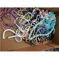 BOX OF ASSORTED COSTUME JEWELERY