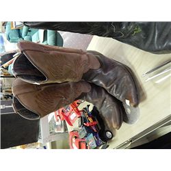 COWBOY BOOTS - 11 - LINED - BROWN