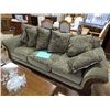 Image 1 : ELEGANT TRADITIONAL STYLE SOFA WITH CARVED SHOW WOOD AND MULTIPLE CUSHIONS