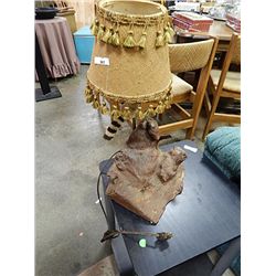 BURL TABLE LAMP