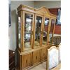 Image 2 : OAK 2PC CHINA CABINET