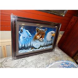 FRAMED PRINT  NORTH AMERICAN WILD LIFE