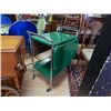 Image 1 : METAL TEA TROLLEY - DOUBLE DROP LEAF - GREEN