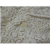 Image 2 : LACE TABLE CLOTH - WHITE (SMALL WHOLE NEEDS REPAIR)