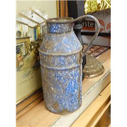 ENAMEL WARE JUG WITH HANDLE