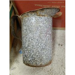 ENAMEL WARE JUG WITH HANDLE