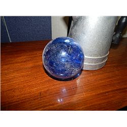 VINTAGE GLASS FISH FLOAT - NO SEAM - BLUE