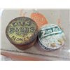 Image 1 : VINTAGE METAL TINS - GIN PILLS FOR THE KIDNEY & ZAMBUK OINTMENT = 2 TOTAL