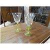 Image 2 : WATER CRYSTAL WINE GLASSES - VASELINE STEMS