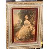 Image 1 : VINTAGE WOOD GUILDED FRAMED PICTURE "LADY & DOG"