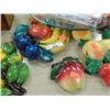 Image 1 : LOT OF 5 RETRO CREAMIC FRUIT HANGING ORNAMENTS