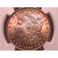 1896 MORGAN SILVER DOLLAR NGC MS-64