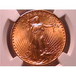 1924 Gold $20 St. Gaudens Ch MS64 NGC
