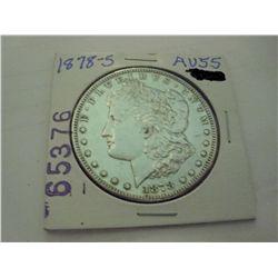1878-S MORGAN SILVER DOLLAR AU-55