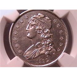 1832 Bust Quarter AU50 Clnd NGC