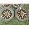Image 2 : Set Model T Wooden Front Wheel 23" & Tire 30"
