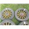 Image 3 : Set Model T Wooden Front Wheel 23" & Tire 30"