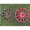 Image 1 : Pair Model T Wooden Spoke Front Wheel 20"