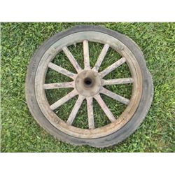 Model T Wooden Spoke Front Wheel 23" & Tire 30"