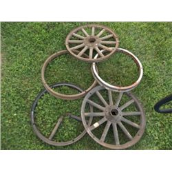 Lot of Wooden Wheel Parts