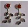 Image 1 : 5.810g Earring of Amethyst and Agate Sterling Silver