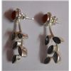 Image 2 : 5.810g Earring of Amethyst and Agate Sterling Silver