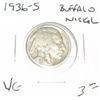 Image 1 : 1936-S BUFFALO NICKEL RED BOOK VALUE IS $3.00+ *NICE EARLY VERY GOOD GRADE*!! NICKEL CAME OUT OF SAF