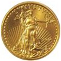 .999 PURE GOLD 1/10 OZ AMERICAN EAGLE, BU MS-69