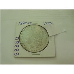 1890-CC MORGAN SILVER DOLLAR VF-20