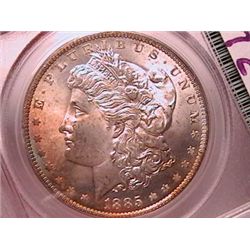 1885-O MORGAN SILVER DOLLAR NGC MS-63