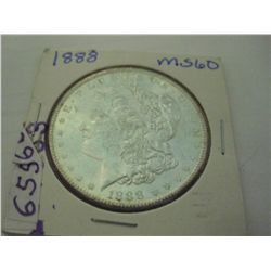 1888 MORGAN SILVER DOLLAR BU MS