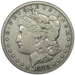 1883-CC MORGAN SILVER DOLLAR VG-8